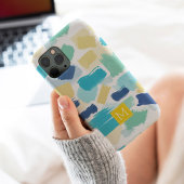 散らかった明るい水の色のブラシストローク Case-Mate iPhoneケース