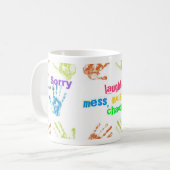 散らかってごめんね コーヒーマグカップ (正面左)