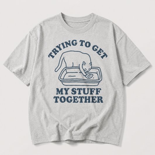 散らかってる私の物を片付けたい 猫の面白グッズ Tシャツ