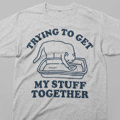 散らかってる私の物を片付けたい 猫の面白グッズ Tシャツ