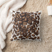 散らばったコーヒー豆 クッション (ブランケット)