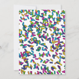 散らばったデコレーションのパターン 招待状