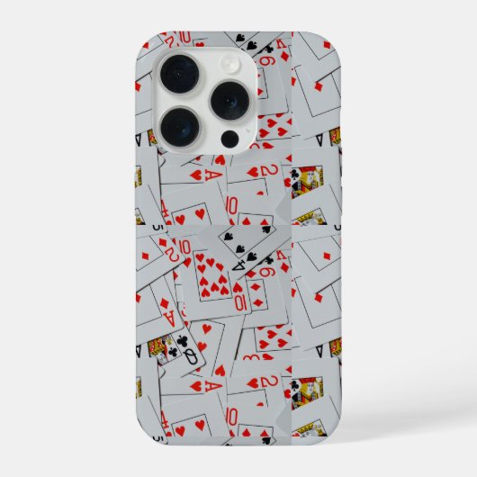 散らばったトランプの柄 iPhoneケース (裏面)