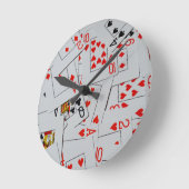 散らばったトランプの模様, ラウンド壁時計 (傾斜)