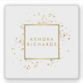 散らばった偽の金色のコンフェッティ シール (正面)