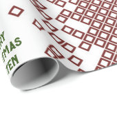 散らばった箱の名前パーソナライズされたクリスマス ラッピングペーパー (ロールコーナー)