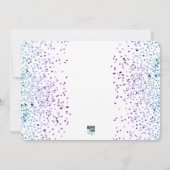 散らばるグリッター 青と紫の卒業 招待状 (裏面)