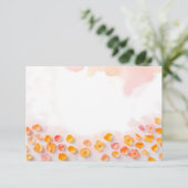 散らばる花弁の背景 招待状 (スタンド正面)