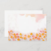 散らばる花弁の背景 招待状 (正面/裏面)