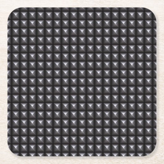 散りばめられた鋼鉄質 スクエアペーパーコースター (正面)