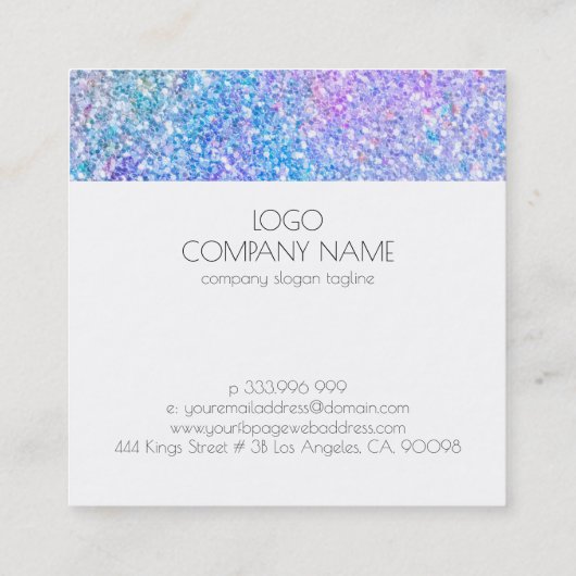 散カラフルフェイク散 スクエア名刺 (裏面)