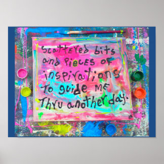 散乱したビットとインスピレーション ポスター