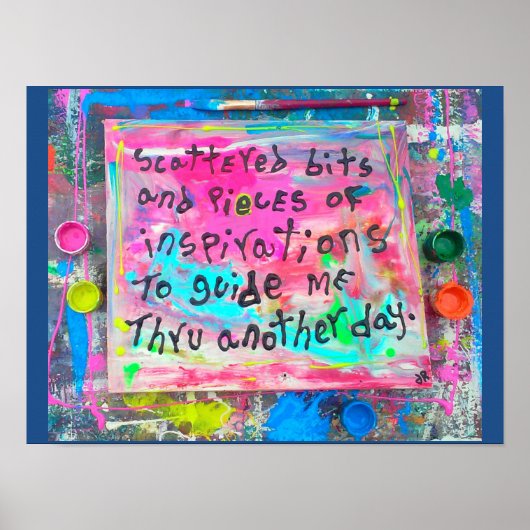 散乱したビットとインスピレーション ポスター (正面)