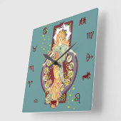 散乱した星 スクエア壁時計 (傾斜)