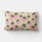 散乱イチゴ(クリーム)腰枕 ランバークッション (裏面)
