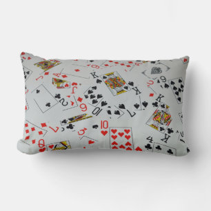 散乱カジノカード、ランバークッション。 ランバークッション