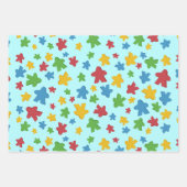 散乱カラフルボードゲーム会議 ラッピングペーパーシート (正面3)