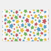 散乱カラフルボードゲーム会議 ラッピングペーパーシート (正面)