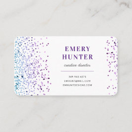 散乱グリッターブルーとパープル 名刺