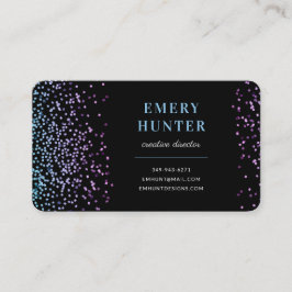 散乱グリッターブルーとパープル 名刺