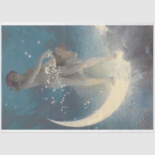 散乱スターのアートワーク青いアートの分離 薄葉紙 (正面)