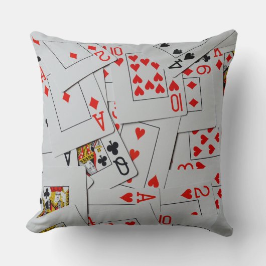 散乱トランプ模様 クッション (正面)