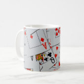 散乱トランプ模様 コーヒーマグカップ (正面左)
