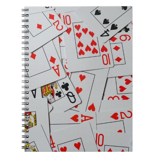 散乱トランプ模様 ノートブック (正面)