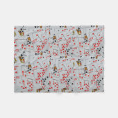 散乱トランプ模様 フリースブランケット (正面(横))