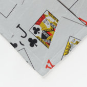 散乱トランプ模様 フリースブランケット (角)