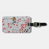 散乱トランプ模様 ラゲッジタグ (正面横)