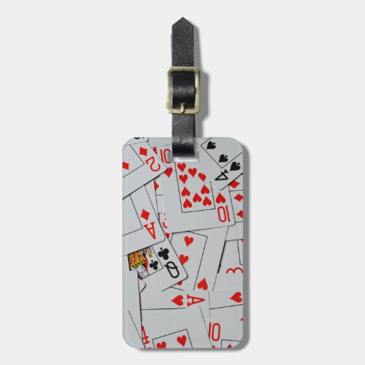 散乱トランプ模様 ラゲッジタグ (正面縦)