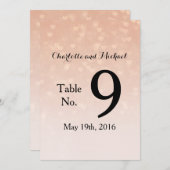 散乱ハートほこりっぽいバラ グラデーション 招待状 (正面/裏面)