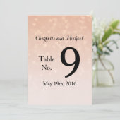 散乱ハートほこりっぽいバラ グラデーション 招待状 (スタンド正面)