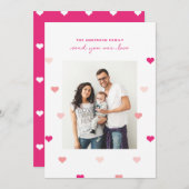 散乱ハートバレンタインの写真カード シーズンカード (正面/裏面)