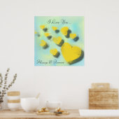 散乱ハートポスター ポスター (キッチン)