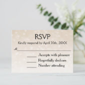 散乱ハートライトタグラデーションー結婚ペ 出欠カード (スタンド正面)