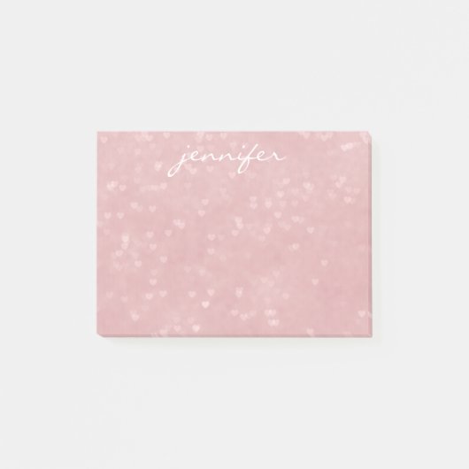 散乱ハート パーソナライズされた ポストイット (正面)