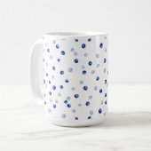 散乱ブルーベリーパターン コーヒーマグカップ (正面左)
