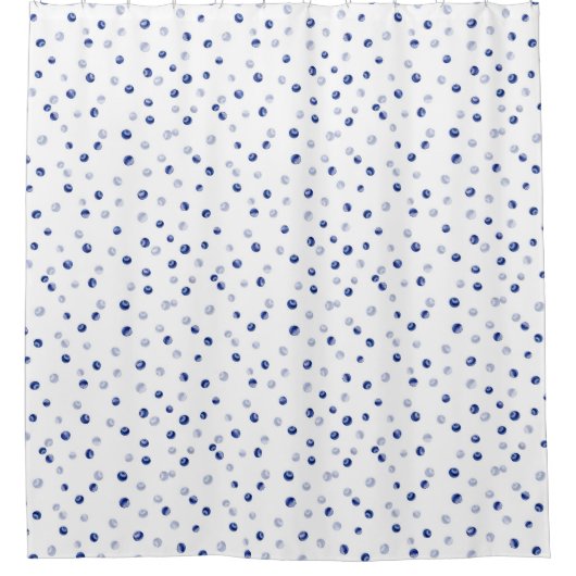 散乱ブルーベリーパターン シャワーカーテン (正面)