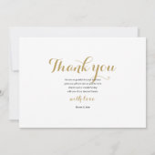 散乱モダン写真コレージ結婚ズ サンキューカード (裏面)