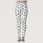 散乱ヴィンテージ飛行機アートカスタムBGカラー レギンス (正面)