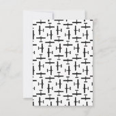 散乱ヴィンテージ飛行機カスタムアートBGカラー サンキューカード (裏面)