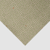 散乱抽象芸術ベージュドットオンオリーブグリーン 薄葉紙 (詳細)