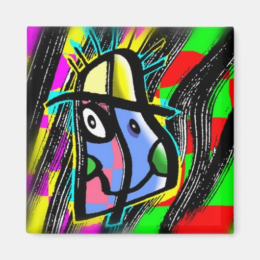 散乱脳日当たりの良い マグネット (正面)