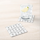 散乱自転車プリントパタカスタムーンBGカラー スクエアペーパーコースター (インサイチュ)