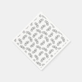 散乱自転車プリントパタカスタムーンBGカラー スタンダードカクテルナプキン (角)