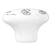 散乱自転車プリントパタカスタムーンBGカラー セラミックノブ (側面)