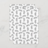 散乱自転車プリントパタカスタムーンBG色 サンキューカード (正面/裏面)