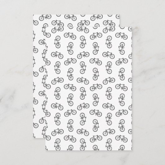 散乱自転車プリントパタカスタムーンBG色 サンキューカード (正面/裏面)